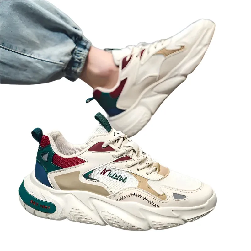 Premium Men's Mesh Sneakers – Breathable Lace-Up Running Shoes for 2024 Summer. Hot Sale for Stylish Walking and Dress Wear!