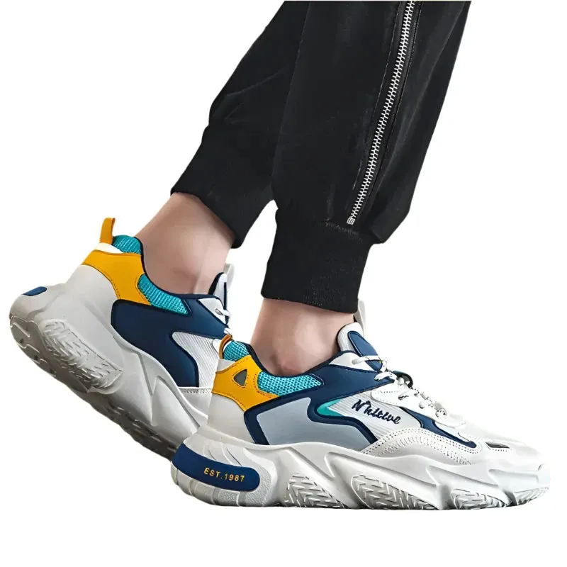 Premium Men's Mesh Sneakers – Breathable Lace-Up Running Shoes for 2024 Summer. Hot Sale for Stylish Walking and Dress Wear!