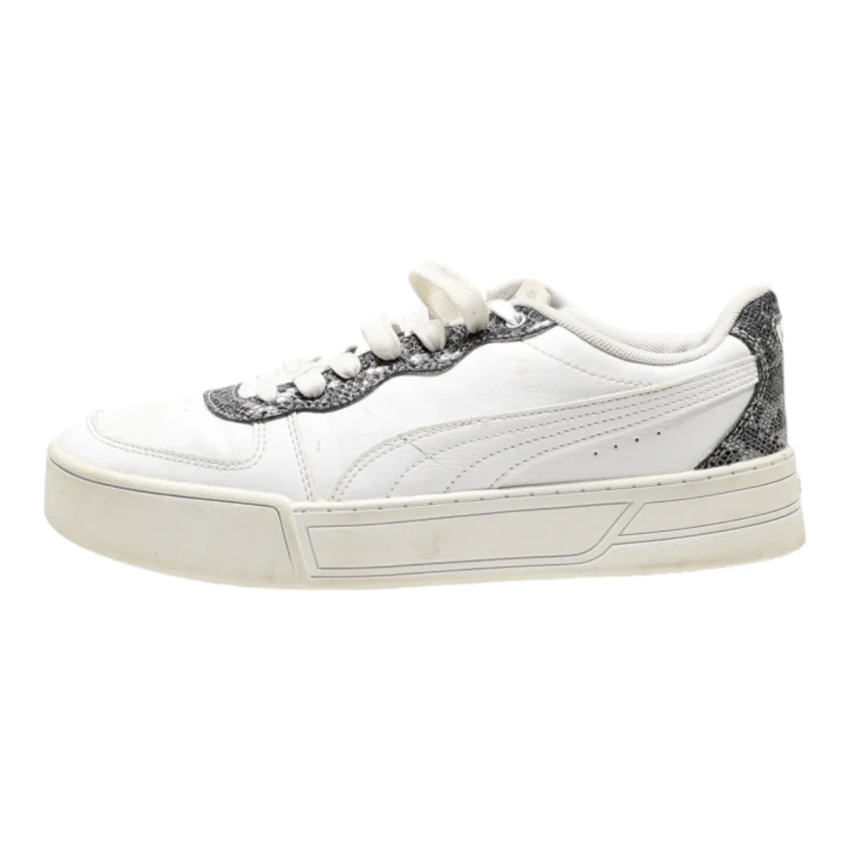 PUMA Skye 2021 Platform Trainers White Leather Womens UK 6