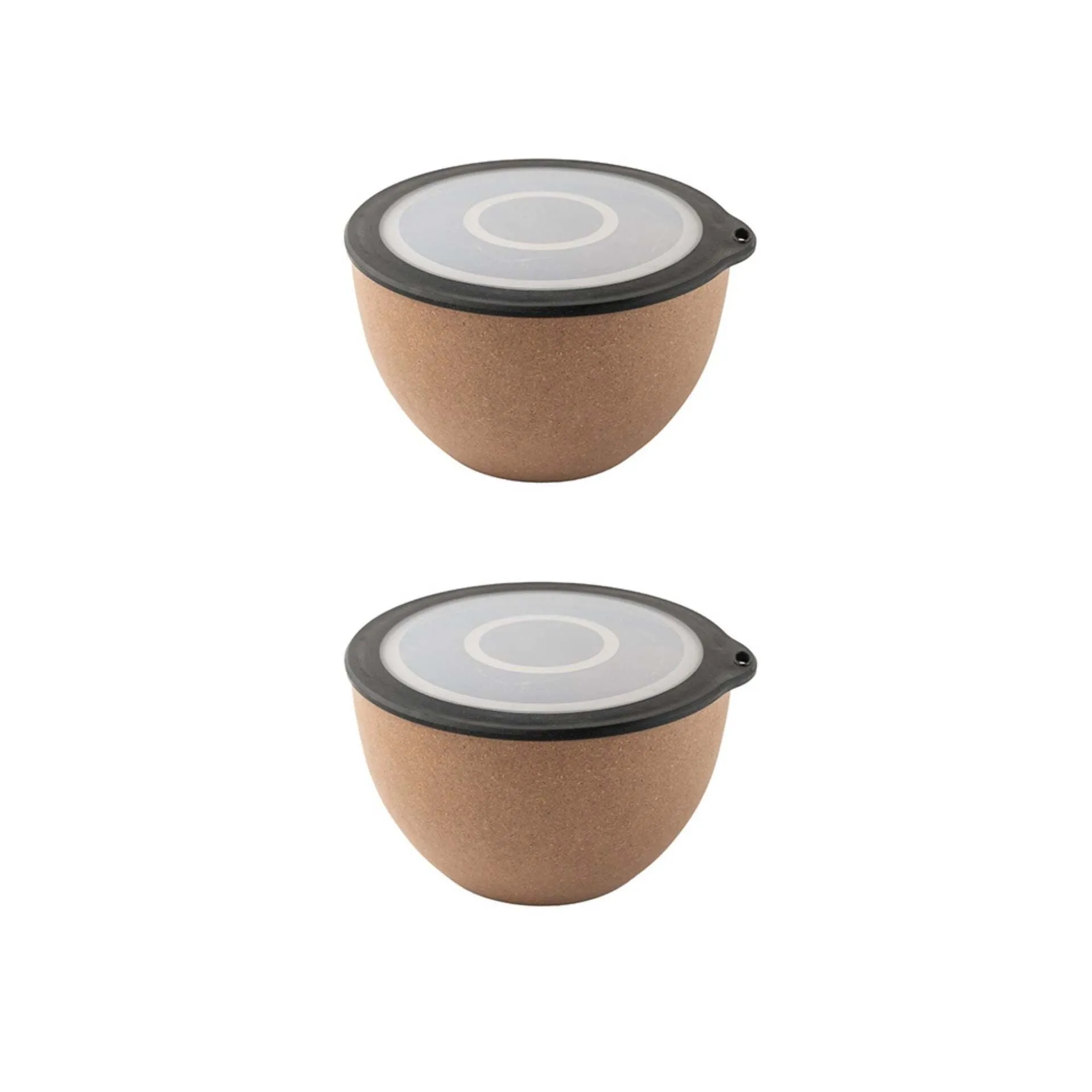 Rice Husk And Bamboo Fiber Serving Bowl With Lid- 1.6L