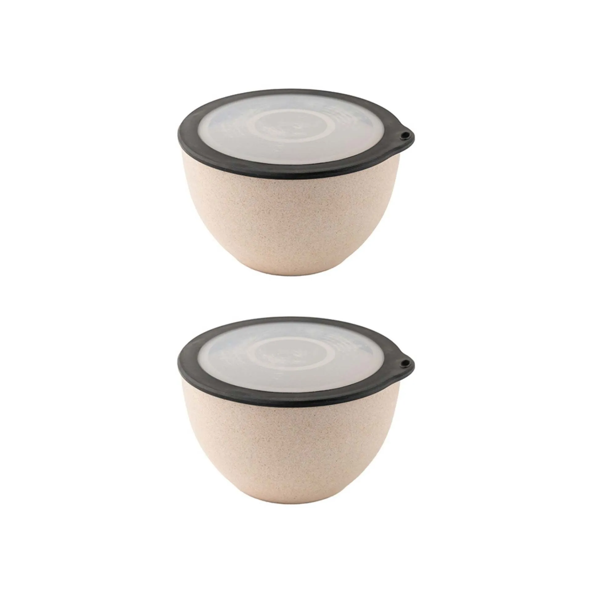Rice Husk And Bamboo Fiber Serving Bowl With Lid- 1.6L