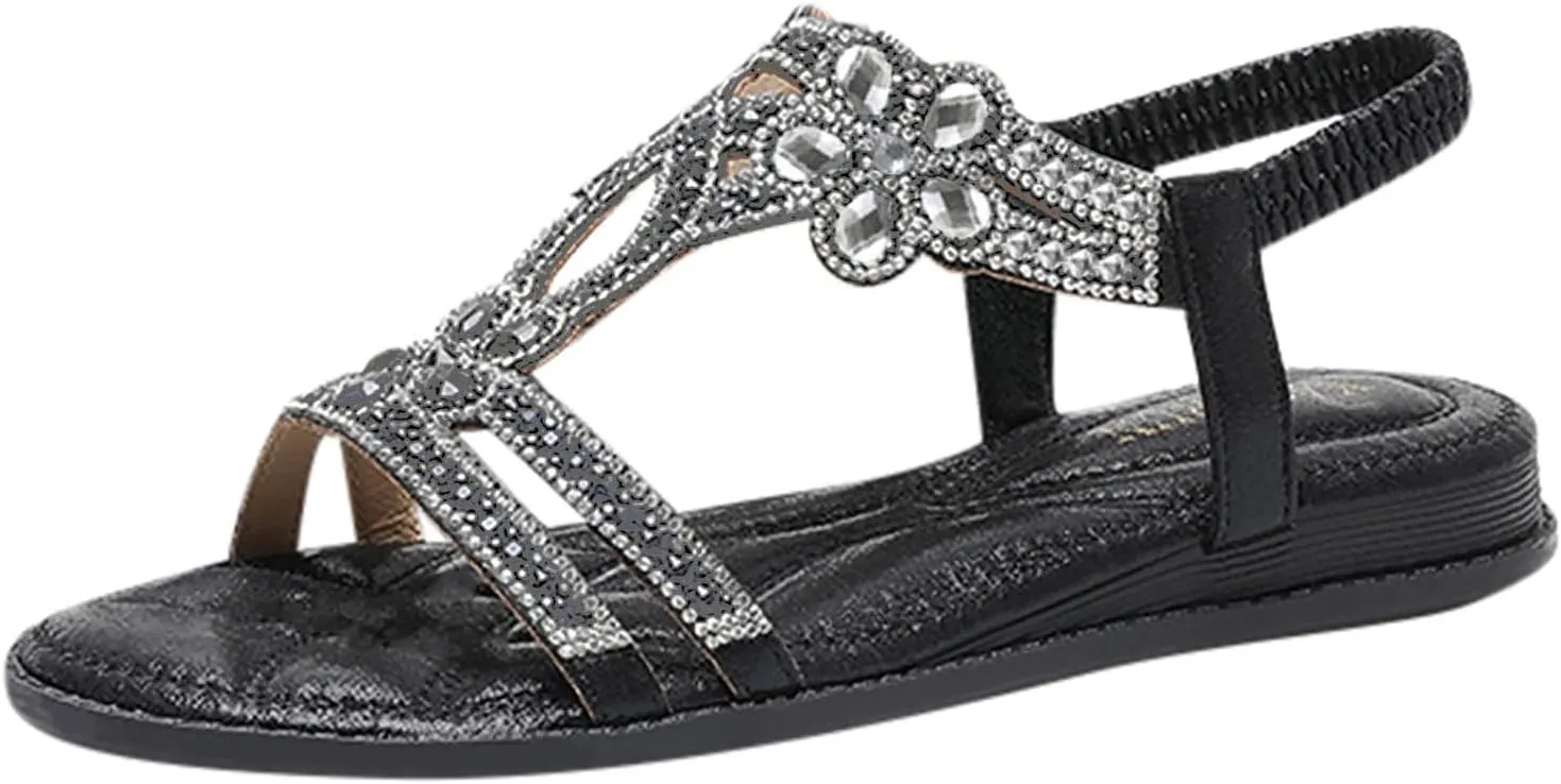 Ronony Flat Sandals for Women Dressy Comfortable Flats Dress Shoes Comfort Women Shoes for Woman Classic Shoes Low Wedge