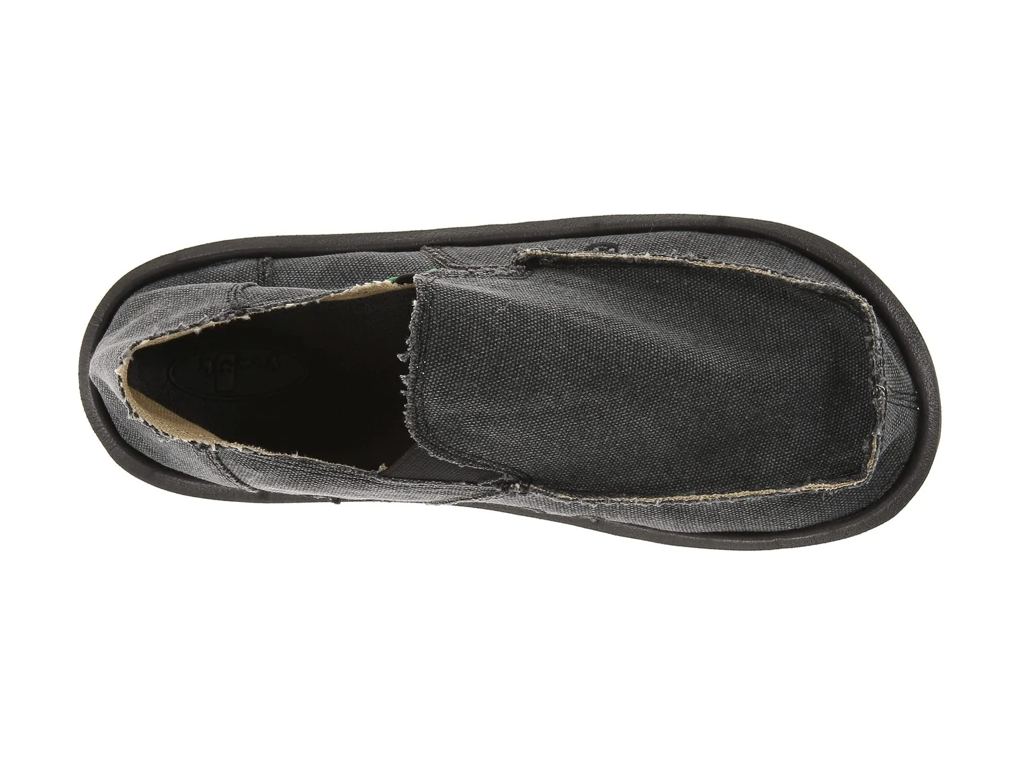 Sanuk Vagabond Sidewalk Surfers Slip On Loafers CHARCOAL (12, CHARCOAL)