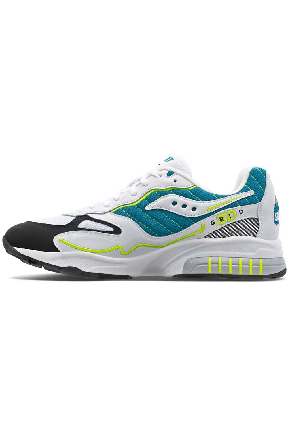 Saucony Retro 3D Grid Hurricane Men’s Leather Sneakers White/Green