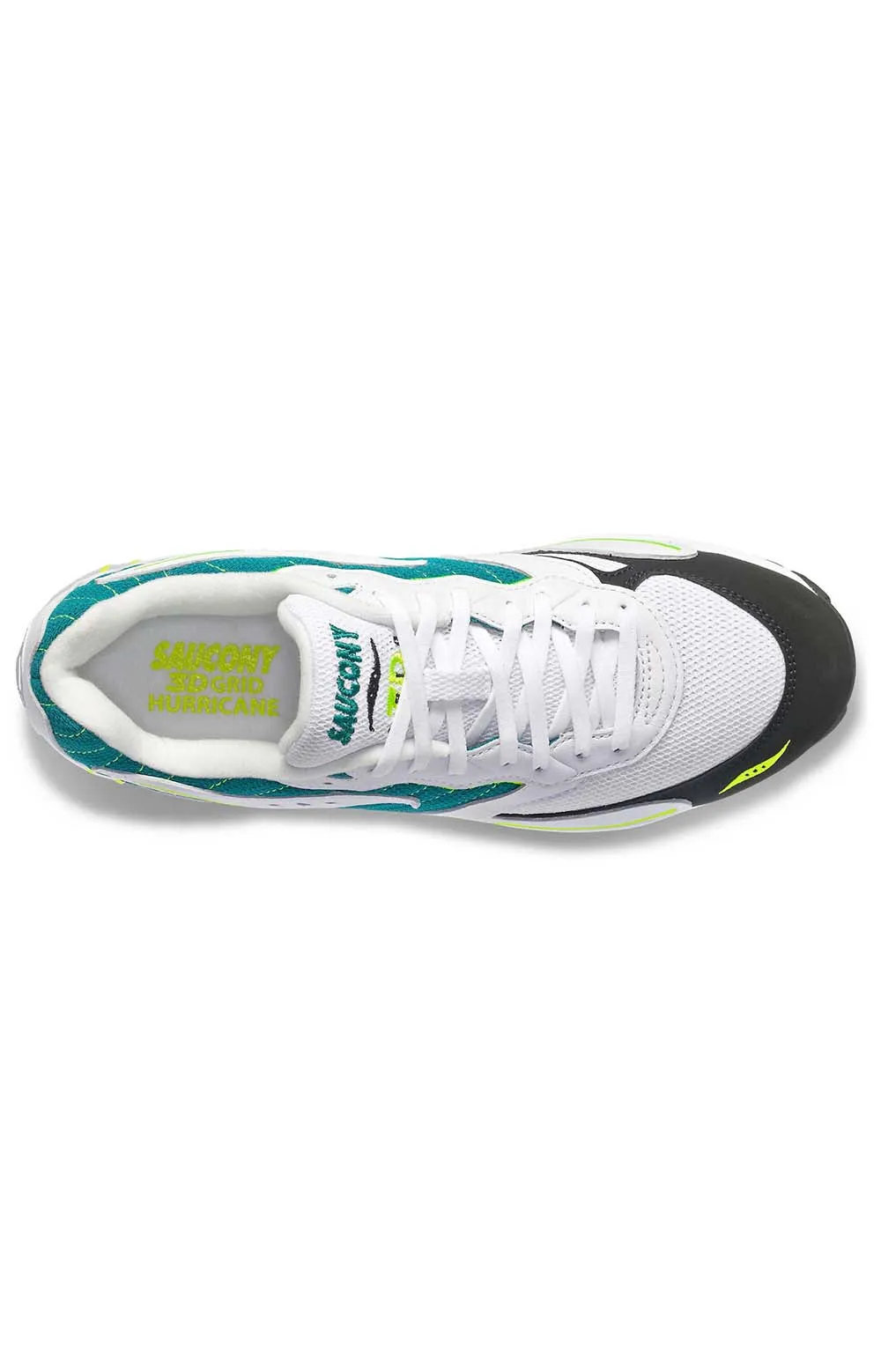 Saucony Retro 3D Grid Hurricane Men’s Leather Sneakers White/Green