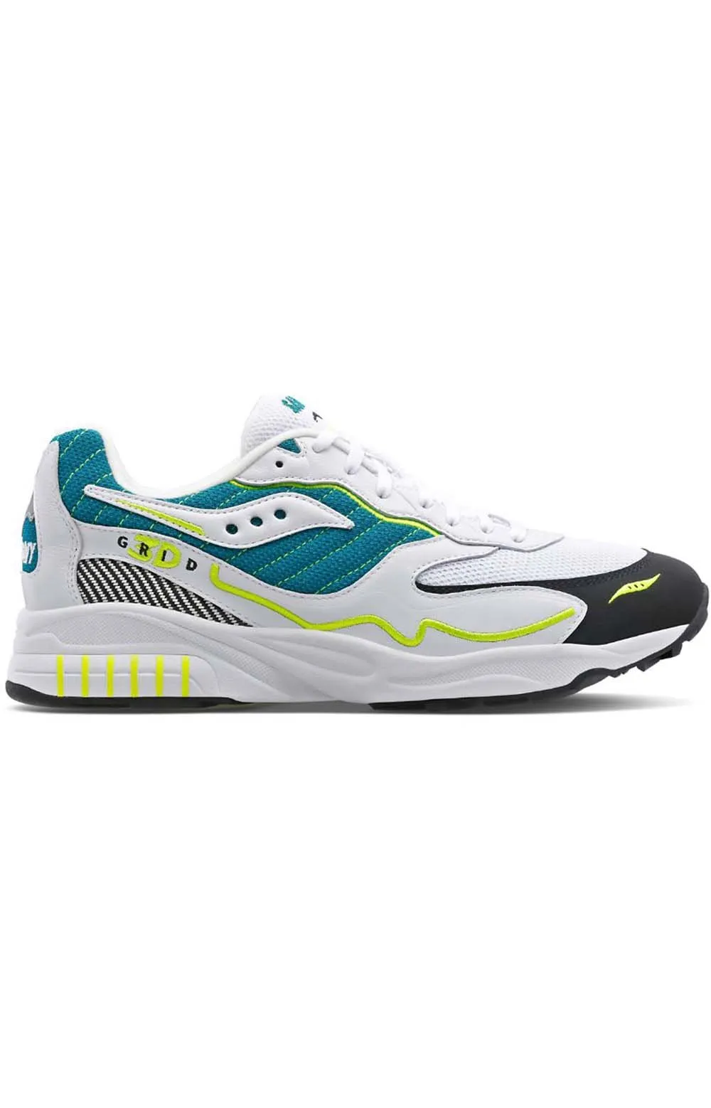 Saucony Retro 3D Grid Hurricane Men’s Leather Sneakers White/Green