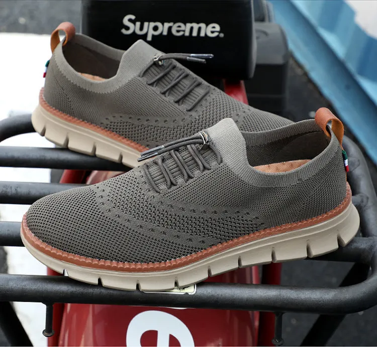 Slip-on breathable mesh running sneakers