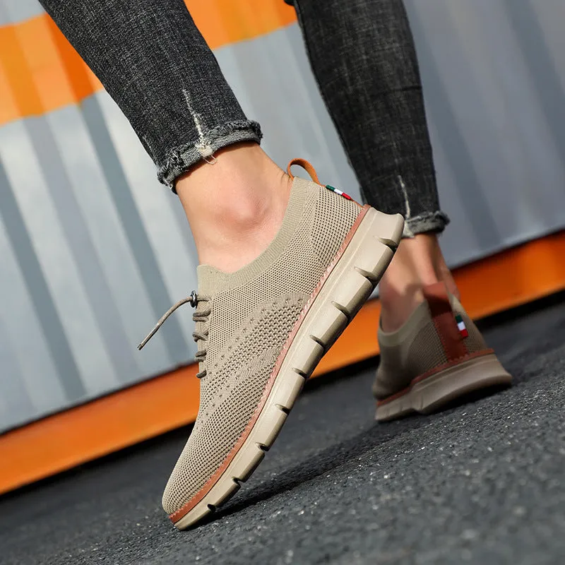 Slip-on breathable mesh running sneakers