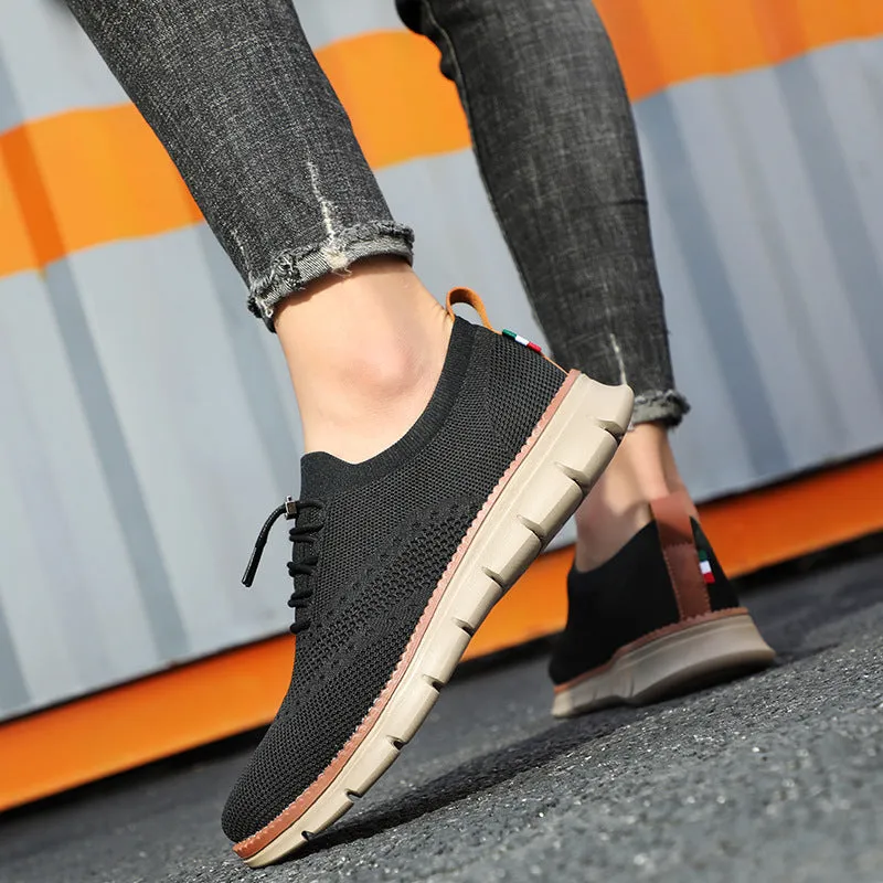 Slip-on breathable mesh running sneakers