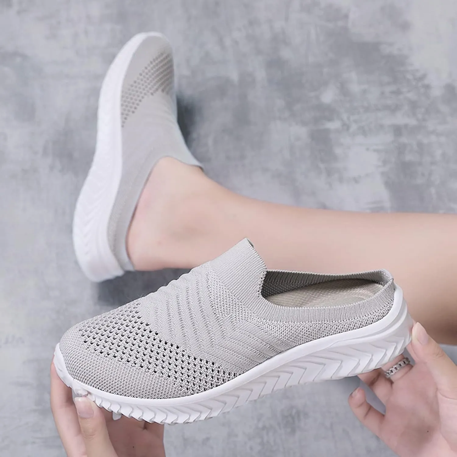 Slip On Casual Boat Shoes for Women Breathable Ladies Comfortable Lightweight Shoe Classic Comfort Flat Fashion Sneakers Low Top Elastic Footwears for Gym Travel Outdoor Indoor