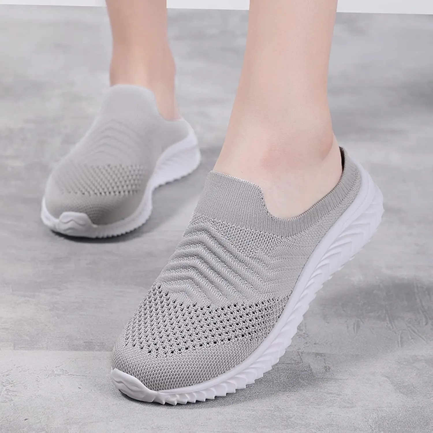 Slip On Casual Boat Shoes for Women Breathable Ladies Comfortable Lightweight Shoe Classic Comfort Flat Fashion Sneakers Low Top Elastic Footwears for Gym Travel Outdoor Indoor