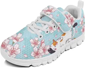 St Patrick's Day Running Shoes Plants Pattern Boys Girls Sneakers with Single Buckle Soft Lightweight Footwear for Play Casual and Everyday Use