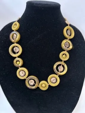 Tagua Necklace - SC137-OLI - Olives