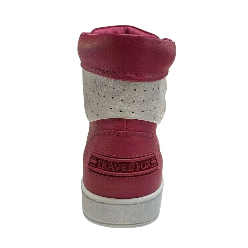 Travel Fox 900 Series Men's Fuchsia and White Leather High Top Sneakers 916101 142