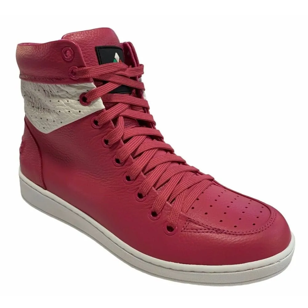 Travel Fox 900 Series Men's Fuchsia and White Leather High Top Sneakers 916101 142