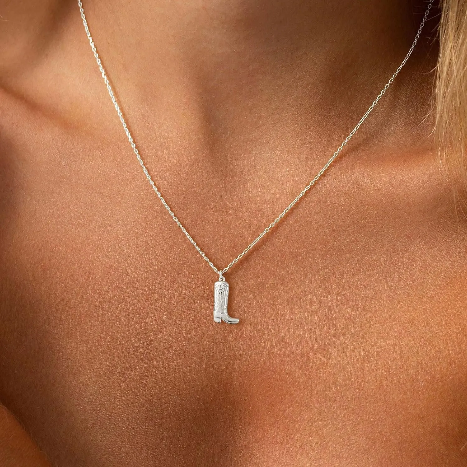 VRIUA Silver Necklace for Women 14K Silver Plated Dainty Star of David Butterfly Sun Lotus Flower Bead Necklace Simple Jewelry Everyday