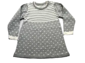 White Hearts Baby Frock I 100% Organic Cotton