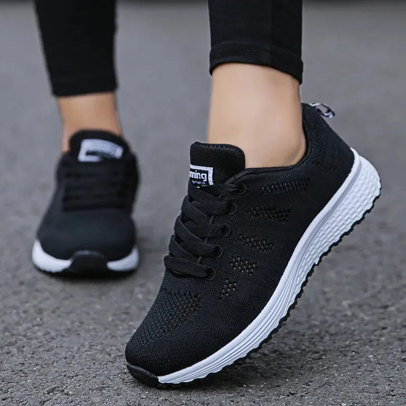 Women Casual Breathable Mesh Flat Sneakers