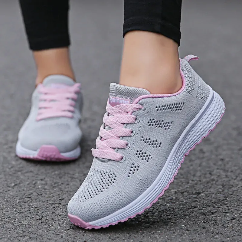 Women Casual Breathable Mesh Flat Sneakers