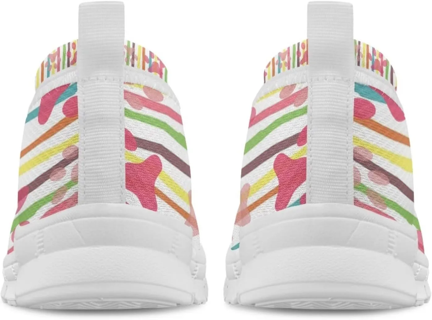 Women's Slip On Sneakers, Everyday Mesh Shoes, Non Slip Sole & Breathable Mesh, Lightweight & All-Day Comfort White Sole
