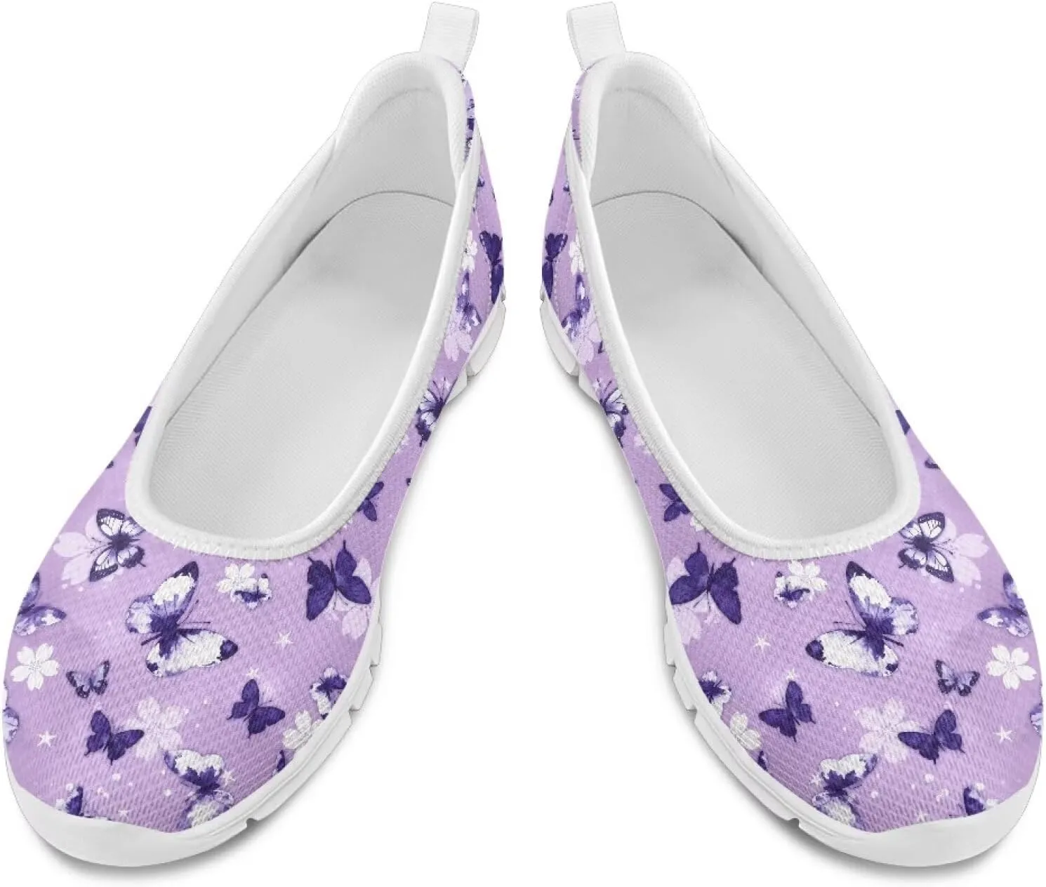 Women's Slip On Sneakers, Everyday Mesh Shoes, Non Slip Sole & Breathable Mesh, Lightweight & All-Day Comfort White Sole