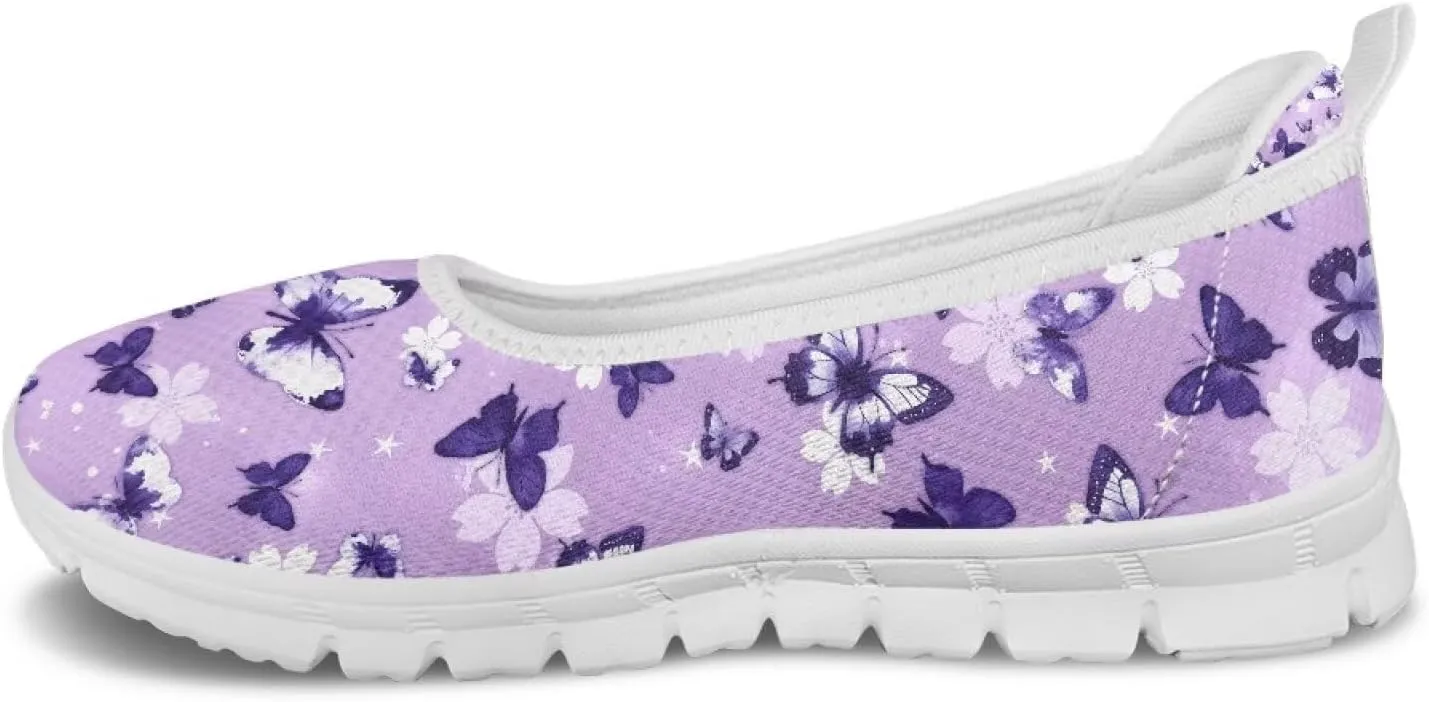 Women's Slip On Sneakers, Everyday Mesh Shoes, Non Slip Sole & Breathable Mesh, Lightweight & All-Day Comfort White Sole