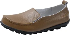 Women's Wide Loafers Slip on Flat Shoes Comfort Penny Loafers with Arch Support Dressy Moccasins Shoes Office Shoes
