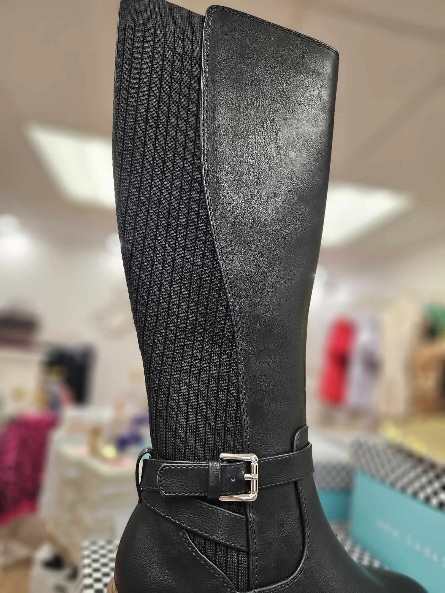 Zone - Sweater Panel Riding Boot